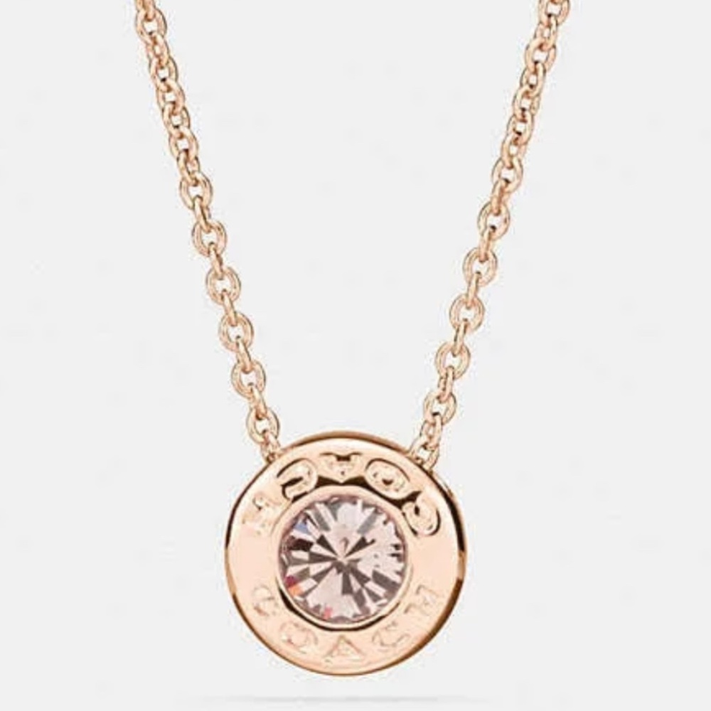 Coach Open Circle Stone Necklace